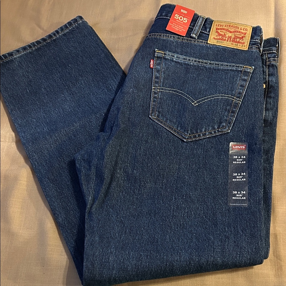 NWT Levi's Men's Dark Blue Straight Jeans